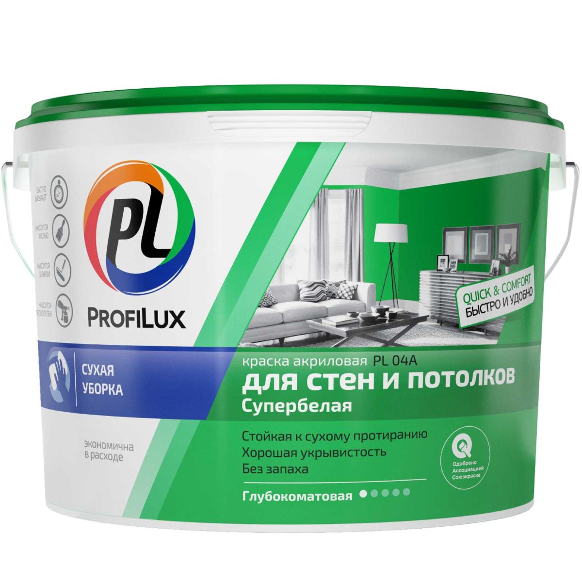 Краска Профилюкс PL-04А акриловая  7 кг