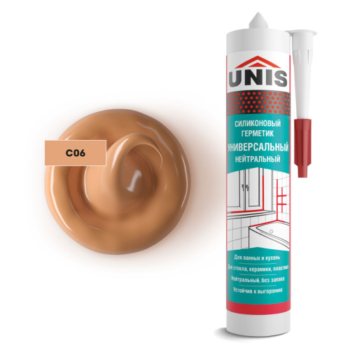 Затирка-герметик силиконовая Юнис UN-80 C06 какао 300 мл