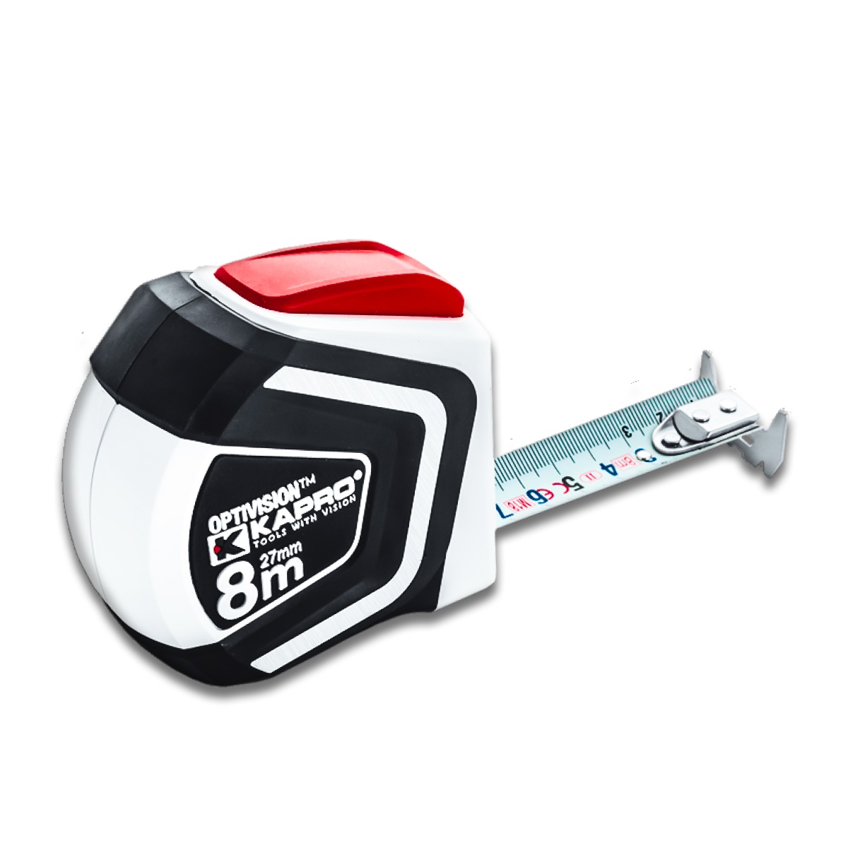Рулетка 8м магнитная двухсторонняя с нейлоновым покрытием KAPRO Optivison