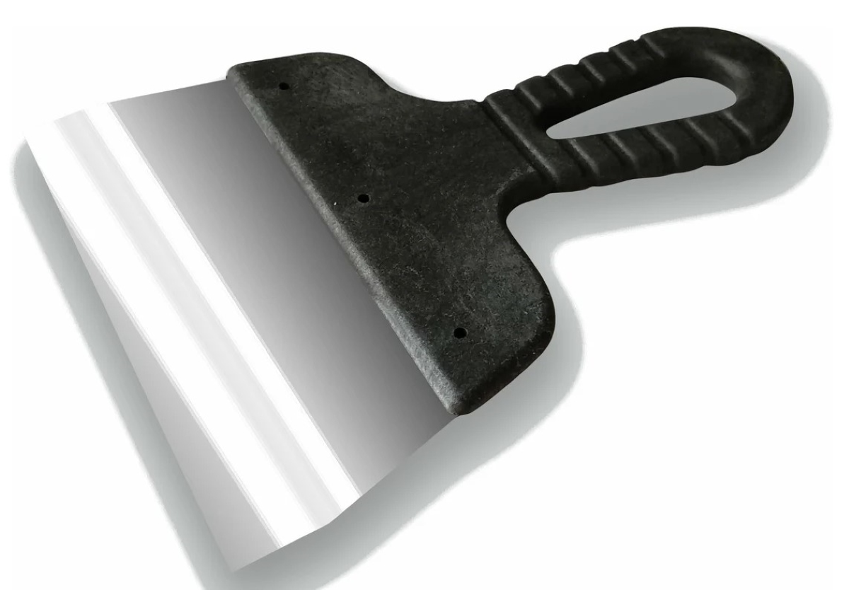 Шпатель 100мм пластиковая ручка DECOR(70)