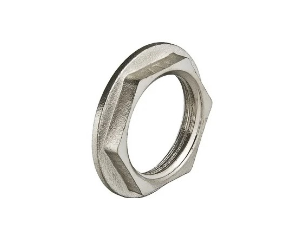 Контргайка 3/4" никелированная латунная VALTEC