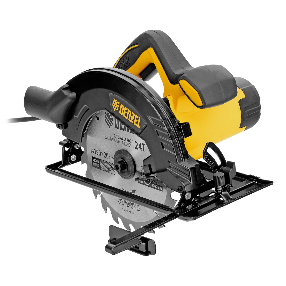 Пила циркулярная DENZEL 1600 Вт 190 мм CSD-190