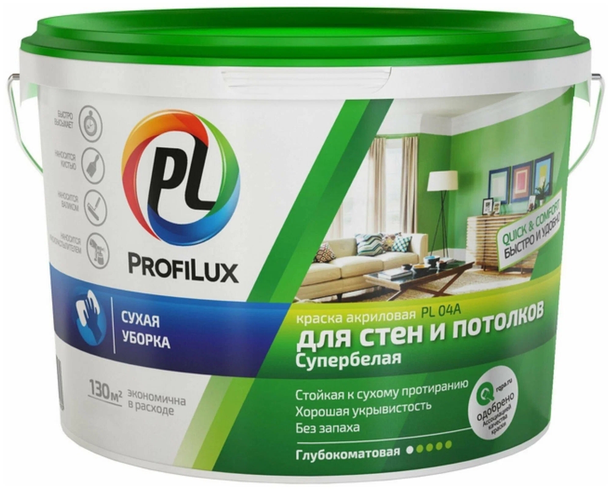 Краска Профилюкс PL-04А акриловая 14 кг