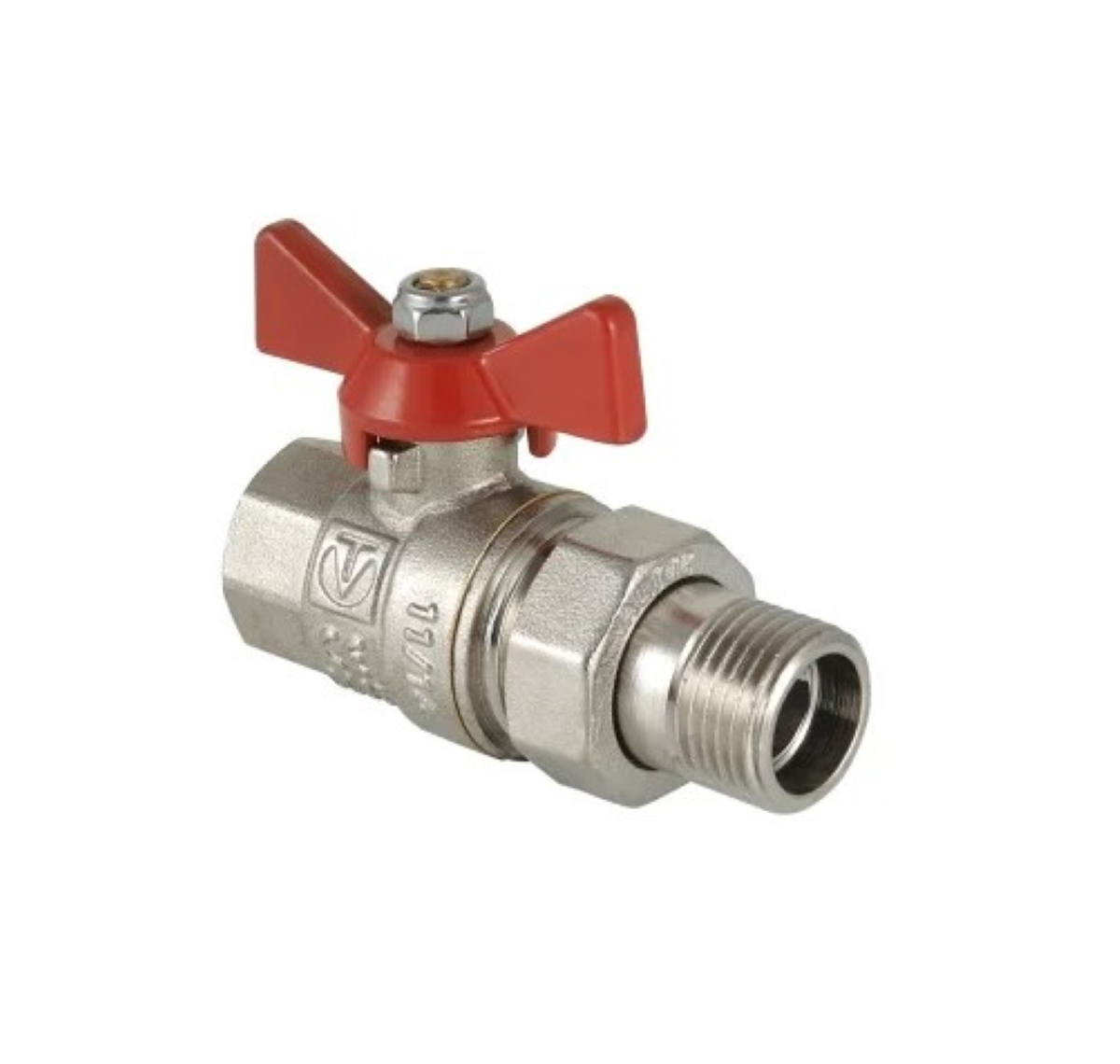 Кран шаровый BASE  1" американка бабочка VALTEC