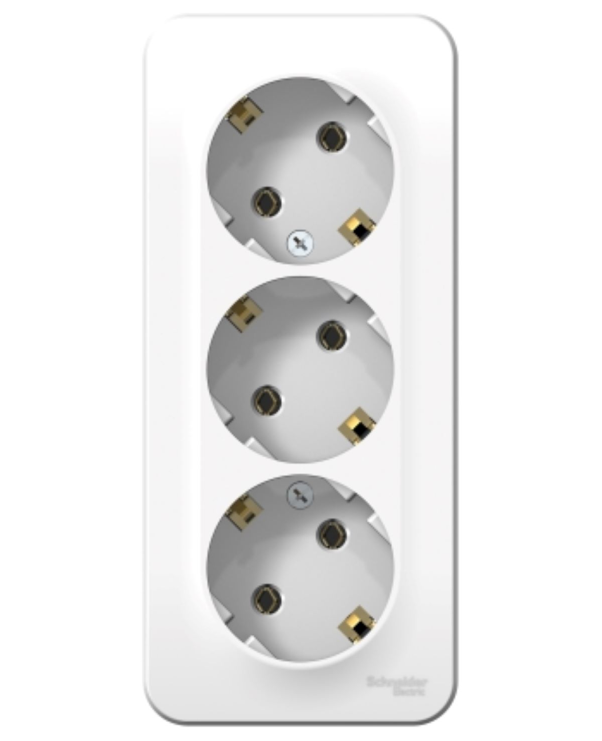 Розетка 3-я с/з белая BLANCA Systeme Electric