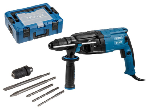 Перфоратор BULL SDS+ 850Вт 3.2 дж 4 режима, кейс XCASE +3 бура, 2зуб. BH 2802