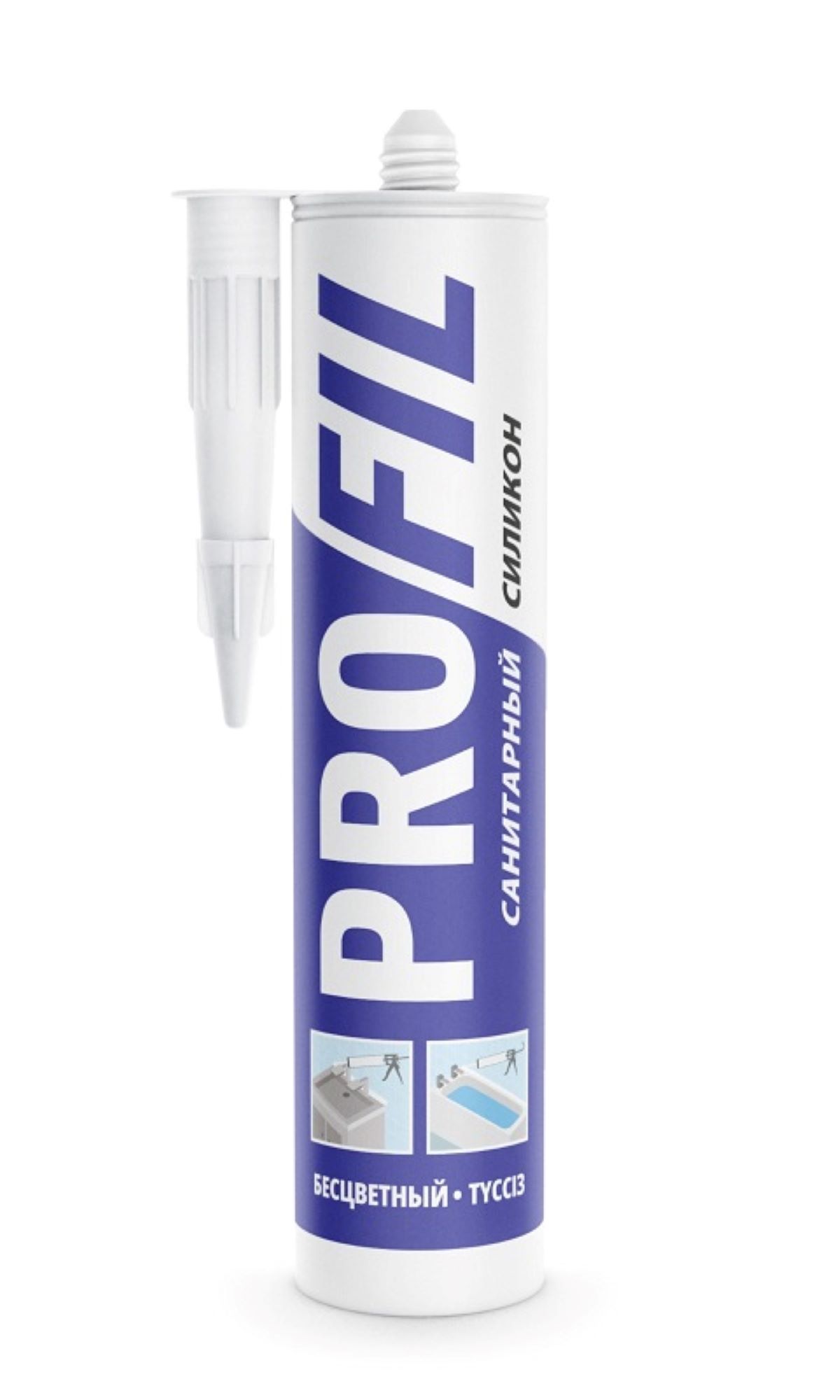 Герметик PROFIL санитарный бесцветный 270мл (15)