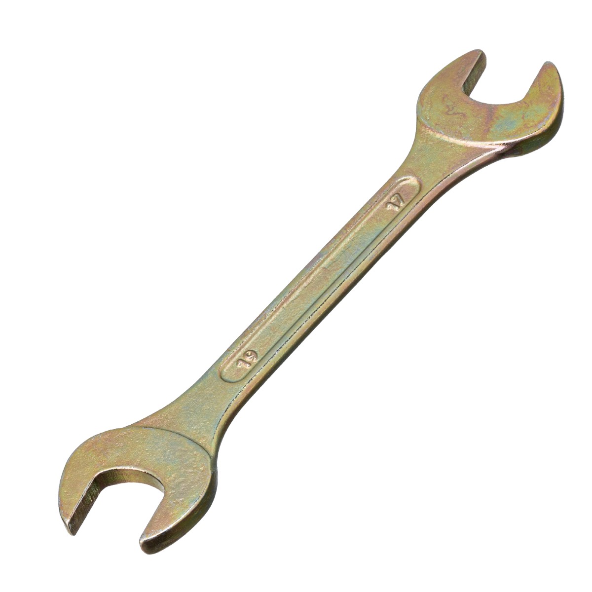 Ключ рожковый 17х19 оцинкованный желтый