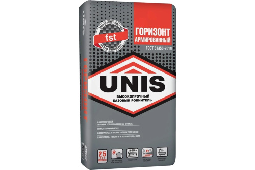 Стяжка для пола армированная Юнис Горизонт 25 кг (48)