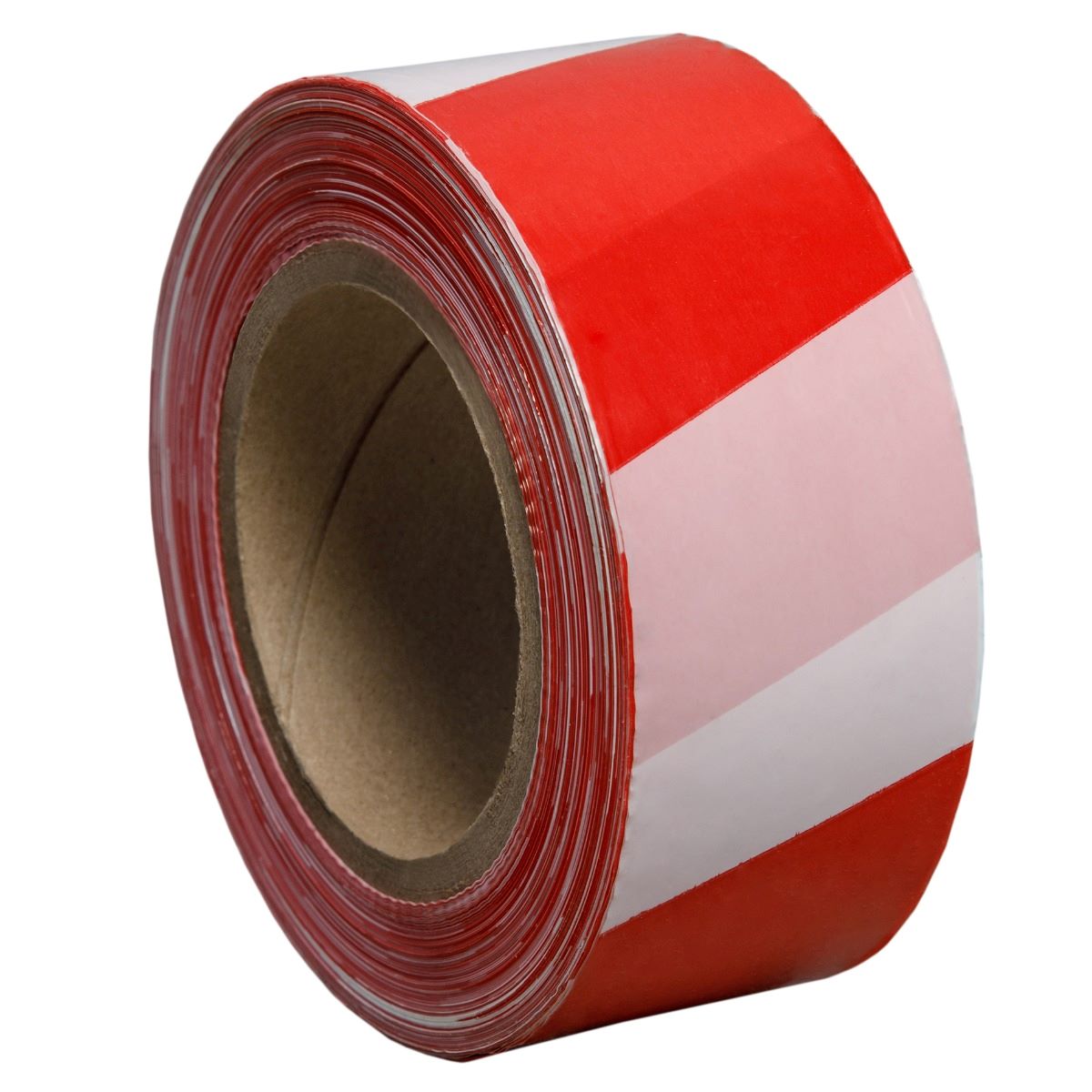 Лента сигнальная бело-красная 75ммх200м Сибртех