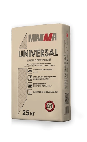 Клей для плитки Universal (56) 25кг МАГМА