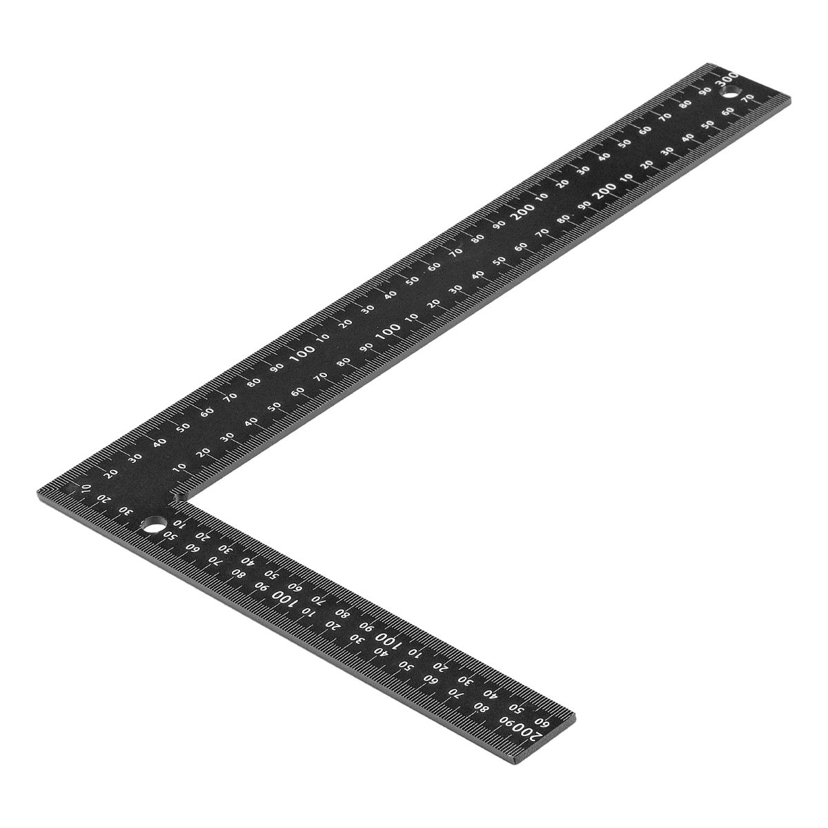 Угольник DENZEL 200х300мм усиленный алюминиевый, лазерная гравировка