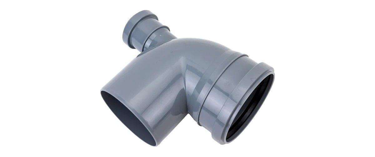 Отвод фронтал 110х90гр выход 50мм ПОЛИТЕК (35)