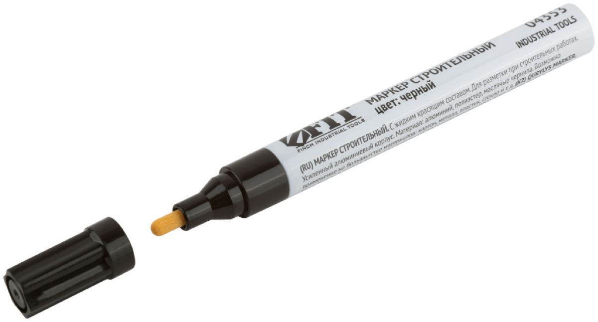 Маркер краска черный (2мм) FIT (12)