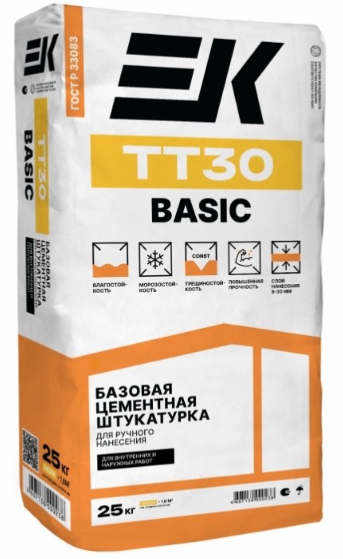 Штукатурка цементная ЕК TТ 30 25 кг