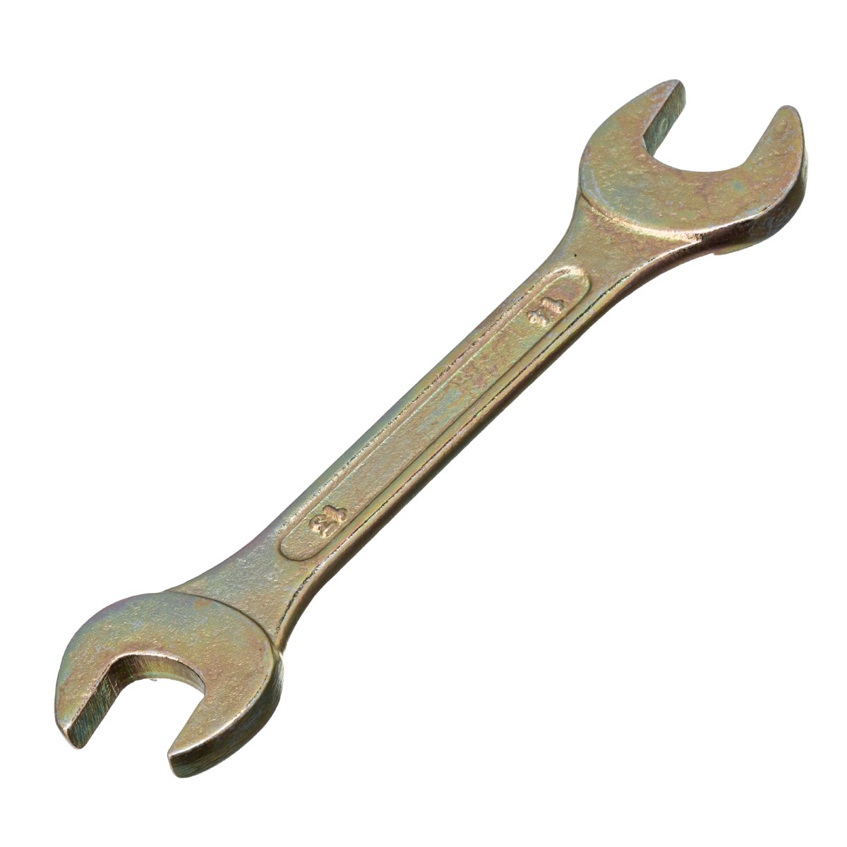 Ключ рожковый 13х14 оцинкованный желтый