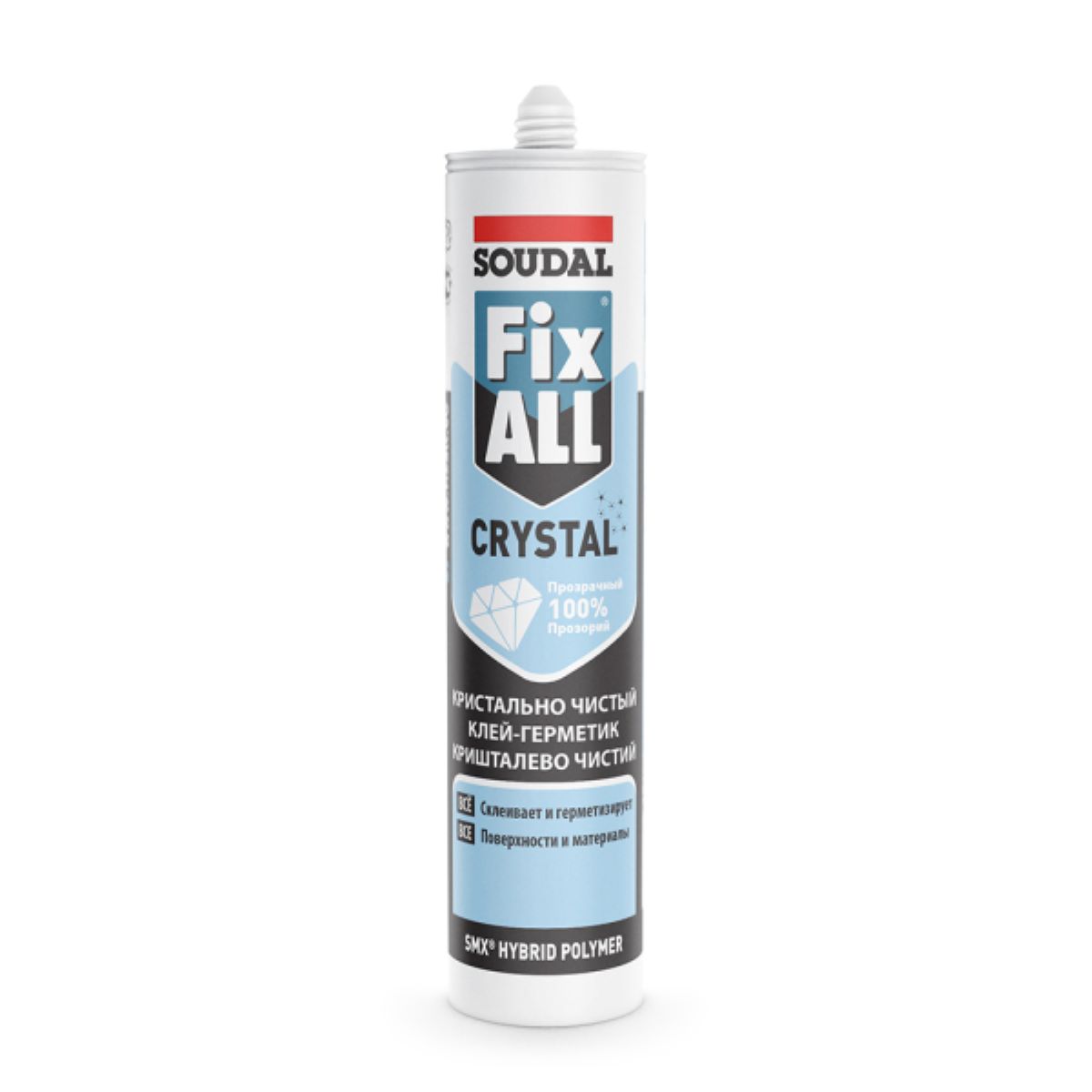 Клей-герметик SOUDAL FIX ALL CRYSTAL бесцветный 290мл (12)