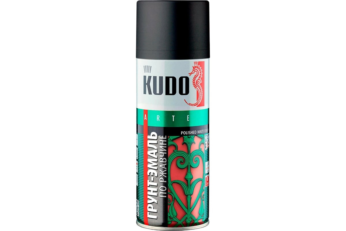 Краска аэрозольная KUDO 3в1 RAL9005 черная 520мл