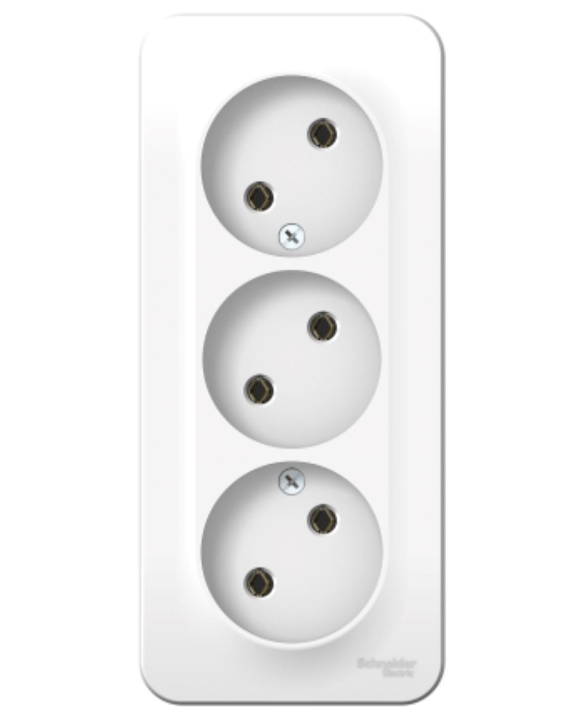 Розетка 3-я б/з белая BLANCA Systeme Electric