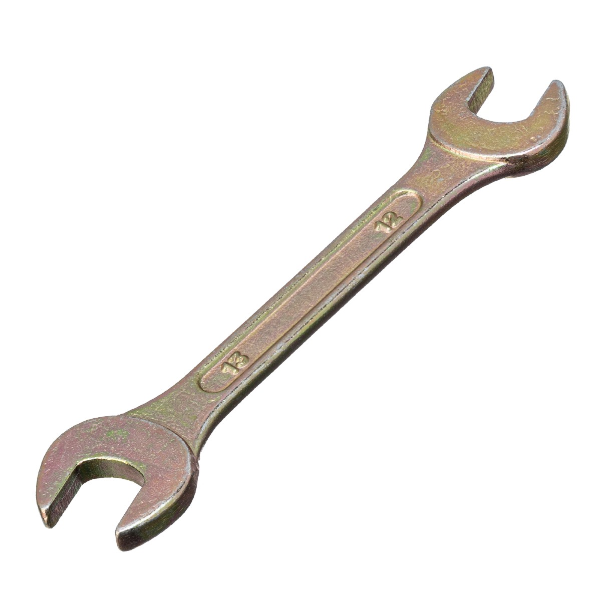 Ключ рожковый 12х13 оцинкованный желтый