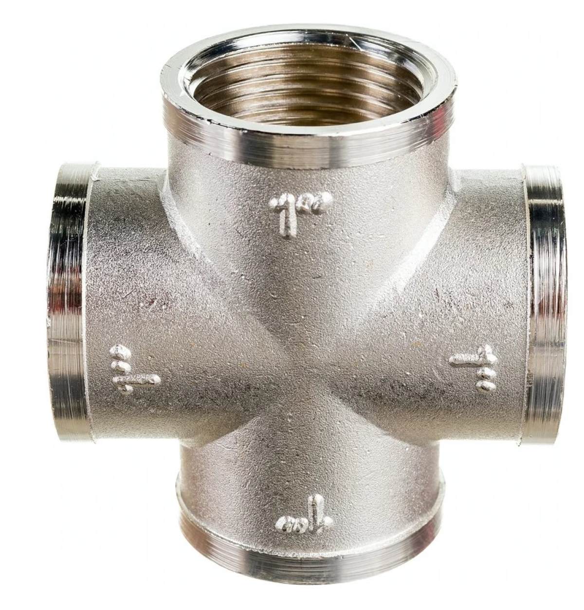 Крестовина 1" резьба вн никел латунная VALTEC