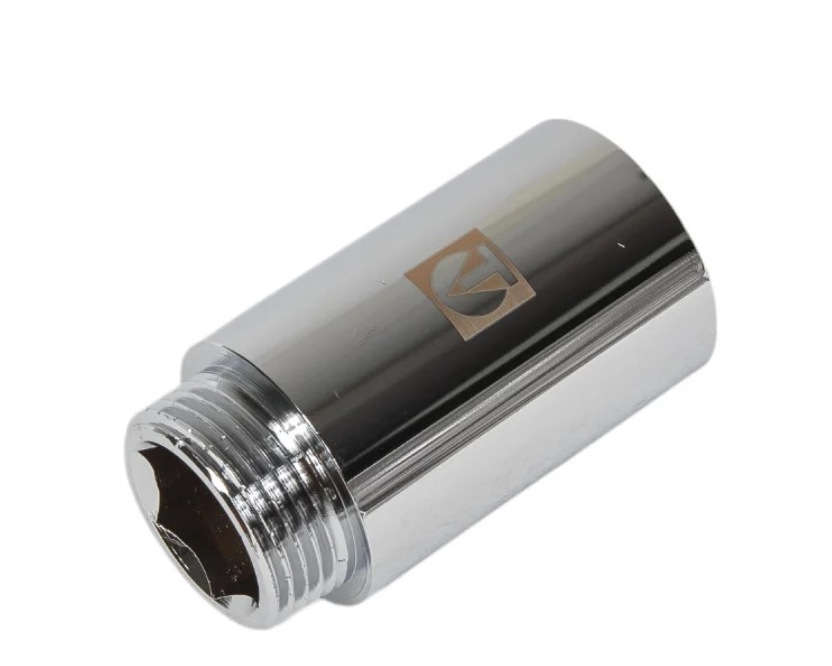 Удлинитель 1"- 60мм хром резьба в-н VALTEC