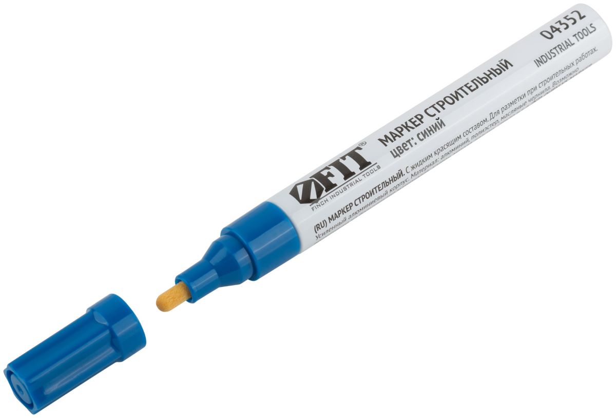 Маркер краска синий (2мм) FIT (12)