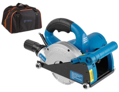 Штроборез бороздодел BULL в сумке 1600Вт 150мм, до 40мм, эл. защита от перегрева MJ 1501