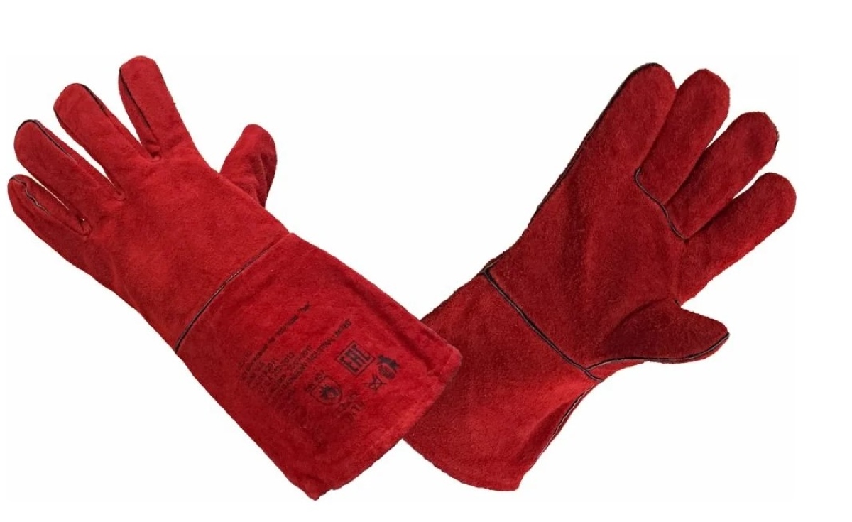 Краги спилковые 5-палые "Трек" Люкс