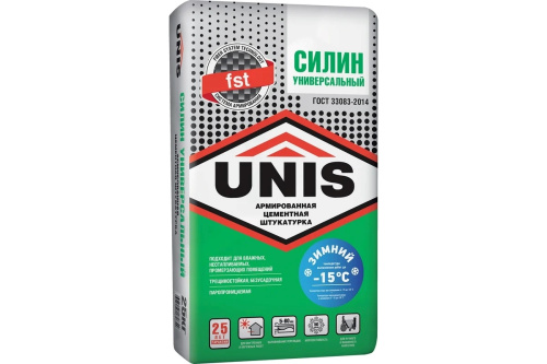 Штукатурка цементная ЮНИС Силин унив армирован25кг