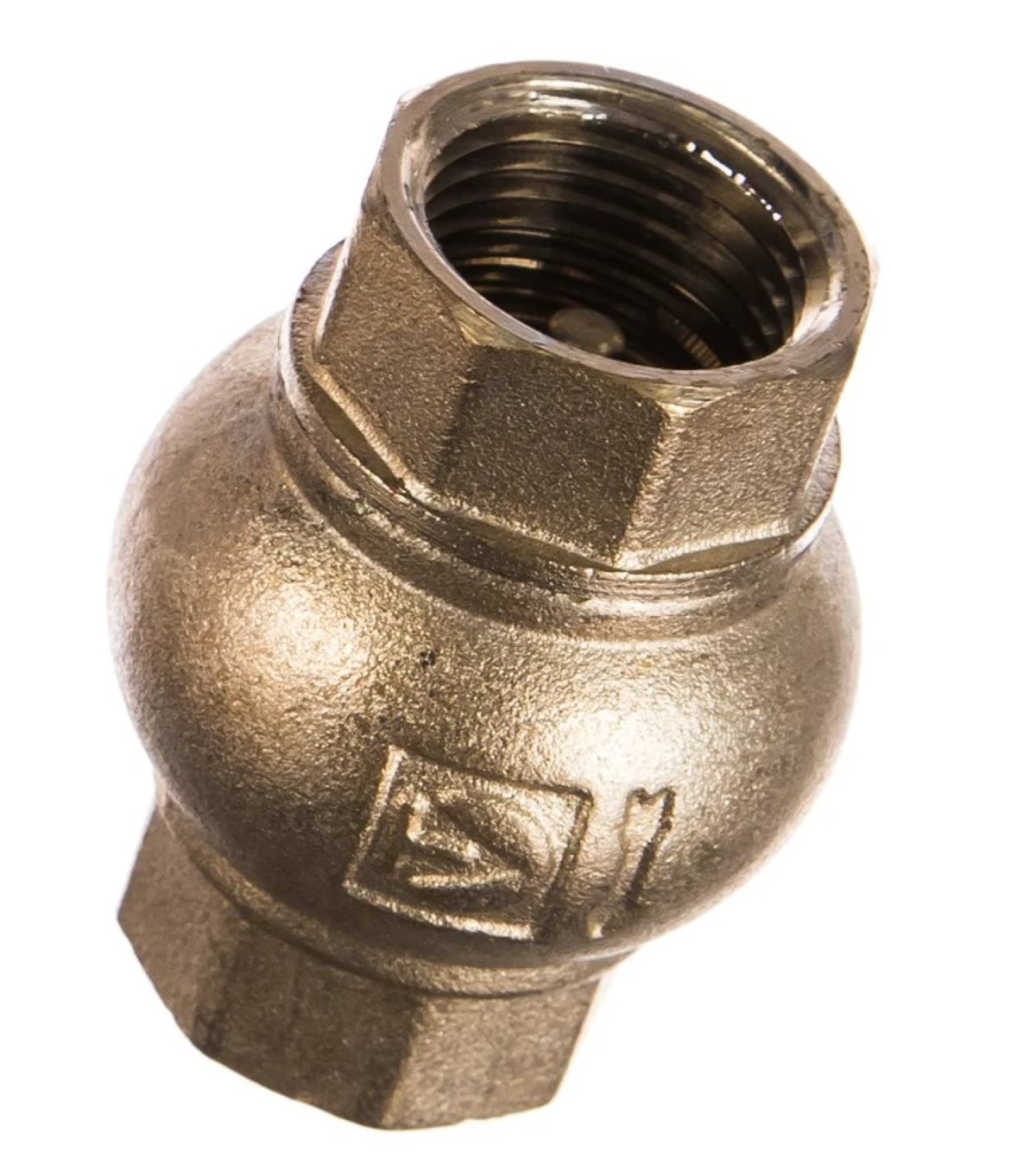 Клапан обратный с латун золотником 1/2"в-в VALTEC