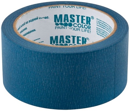 Лента малярная MASTER COLOR бумажная синяя 48мм х 25м,терм до 100С,УФ-стойкость 14 дней