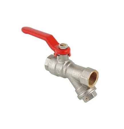 Кран шаровый с фильтром 3/4" в-в ручка VALTEC