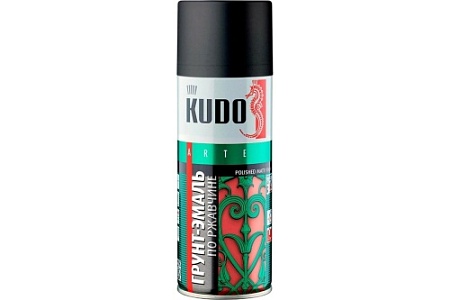Краска аэрозольная KUDO 3в1 RAL9005 черная 520мл