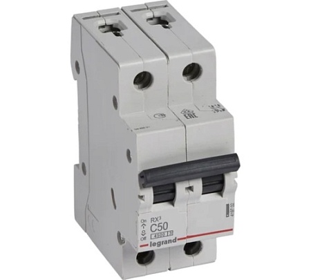 Авт. выкл. 2П 50А С 4,5кА Rx3 Legrand (6)