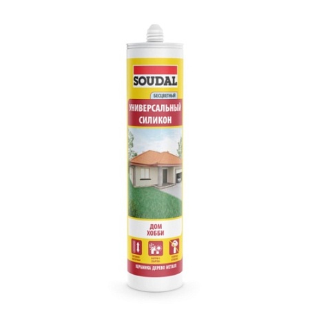 Герметик SOUDAL универсальный бесцветный 280мл (15)