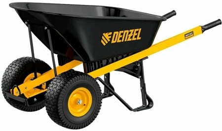 Тачка строительная 140л двухколесная усиленная 250кг DENZEL (размер колеса 15х6.00-6)