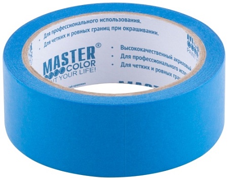 Лента Малярная MASTER COLOR для нар. работ, рисовая бумага 36ммх25м, сильная адгезия, терм до 100С.