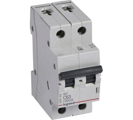 Авт. выкл. 2П 63А С 4,5кА Rx3 Legrand (6)