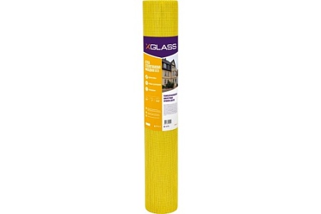 Сетка стеклотканевая фасадная XGLASS 5х5 мм, 1х50 м, 145 гр/м2