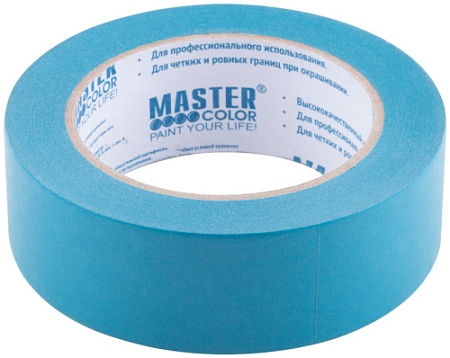 Лента малярная MASTER COLOR деликатная,рисовая бумага 36мм х 50м,терм до 120С,УФ-стойкость 30 дней