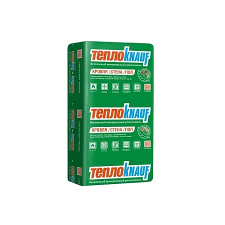 ТеплоКНАУФДля Кровли и стенTS036 Aquastatik100X610X1230мм,32п/пал,6м2 /пач 0,6м3/пач