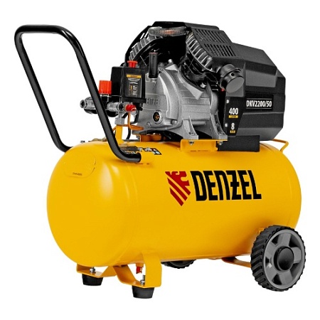Компрессор воздушный DENZEL 50л 400л/мин. 2.2 КВт DKV2200/50X-PRO (КОМИССИЯ)