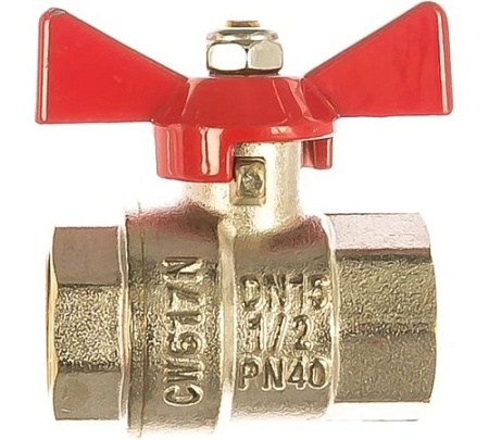 Кран шаровый BASE 1/2" в-в бабочка VALTEC
