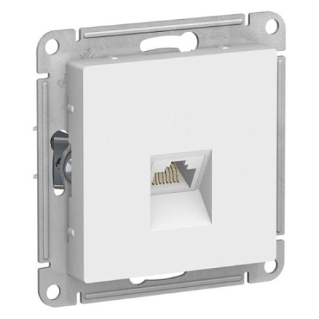 Механизм розетки компьютерная RJ45 белый ATLAS DESIGN