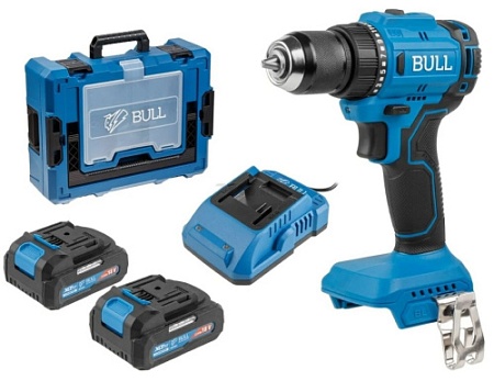 Дрель-шуруповерт аккум. безщет. BULL 18В Li-ion 45Н*м 2акк кейс Xcase XLTpro SR 1803