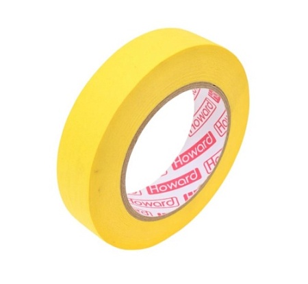 Малярная лента HOWARD (Yellow100UF3) 25ммх50м деликатная, желтая (66)