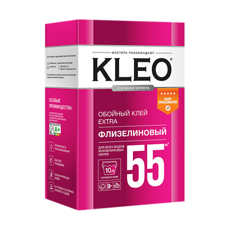 Клей обойный KLEO EXTRA 55 для флизелиновых 380гр сыпучий (16)