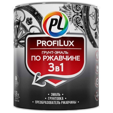 Грунт-эмаль по ржавчине 3в1 Профилюкс Белая 1,9кг
