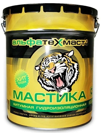 Мастика битумная АльфаТехМаст гидроизоляционная 5 кг